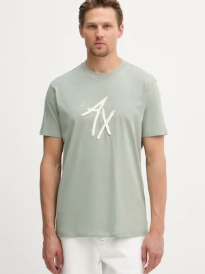 Armani Exchange t-shirt męski bawełniany zielony