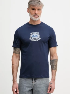 Armani Exchange t-shirt męski bawełniany granatowy