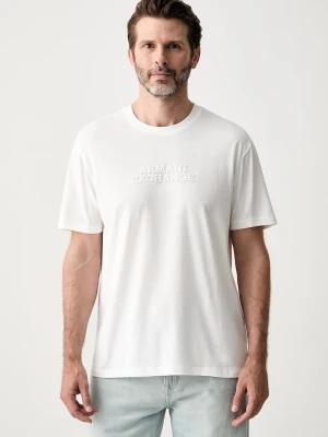 Armani Exchange T-shirt męski bawełniany biały