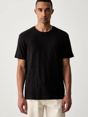 Armani Exchange T-shirt męski bawełniany czarny