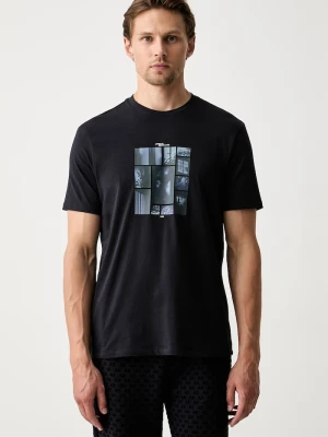 Armani Exchange T-shirt męski bawełniany granatowy