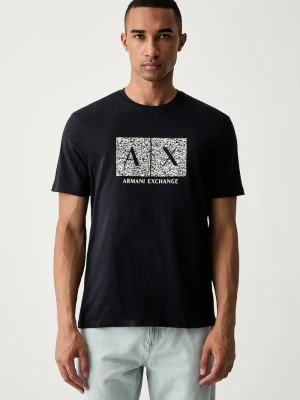 Armani Exchange T-shirt męski bawełniany granatowy