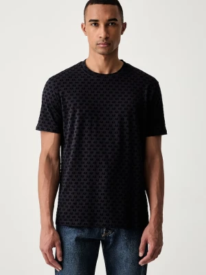 Armani Exchange T-shirt męski bawełniany granatowy