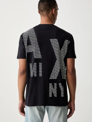 Armani Exchange T-shirt męski bawełniany granatowy