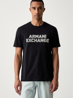 Armani Exchange T-shirt męski bawełniany granatowy