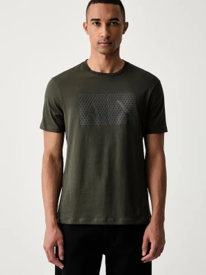 Armani Exchange T-shirt męski bawełniany zielony