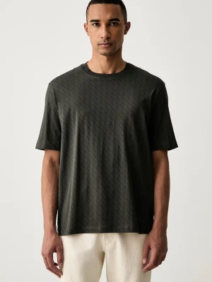 Armani Exchange T-shirt męski bawełniany zielony