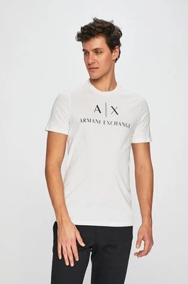 Armani Exchange t-shirt męski kolor biały 8NZTCJ Z8H4Z NOS