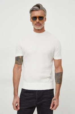 Armani Exchange t-shirt męski kolor biały gładki 3DZM6H ZM3RZ