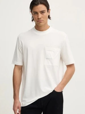 Armani Exchange t-shirt męski kolor biały gładki 6DZMJC ZJXHZ