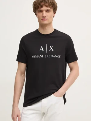 Armani Exchange t-shirt męski kolor czarny 8NZTCJ Z8H4Z NOS