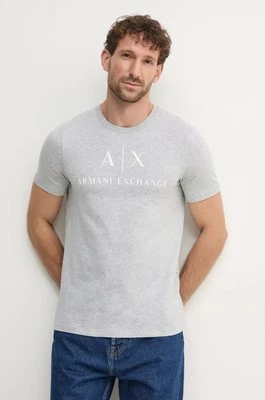 Armani Exchange t-shirt męski kolor szary 8NZTCJ Z8H4Z NOS