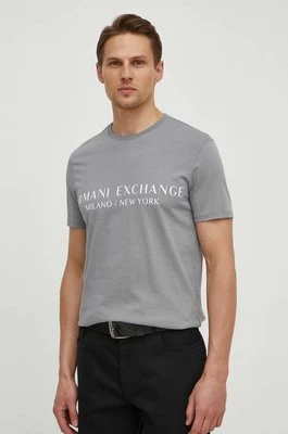 Armani Exchange t-shirt męski kolor szary z nadrukiem 8NZT72 Z8H4Z NOS
