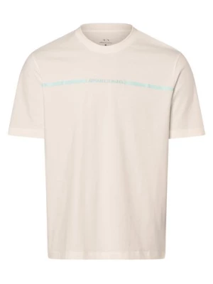 Armani Exchange T-shirt męski Mężczyźni Bawełna biały nadruk,