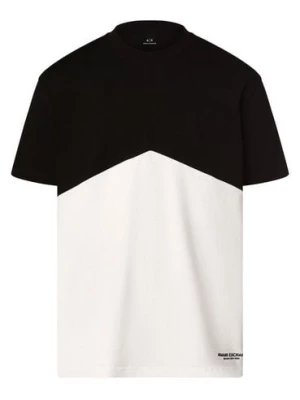 Armani Exchange T-shirt męski Mężczyźni Bawełna czarny|biały jednolity,