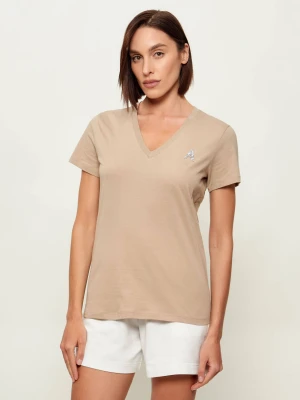 Armani Exchange T-shirt | Regular Fit beżowy