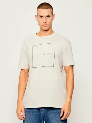 Armani Exchange T-shirt | Regular Fit beżowy