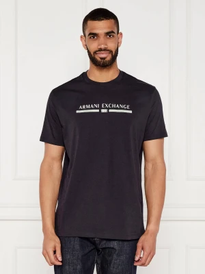 Armani Exchange T-shirt | Regular Fit granatowy