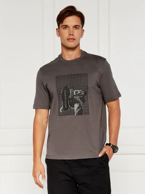 Armani Exchange T-shirt | Regular Fit grafitowy