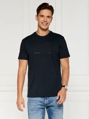 Armani Exchange T-shirt | Regular Fit granatowy