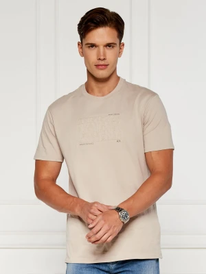 Armani Exchange T-shirt | Regular Fit beżowy