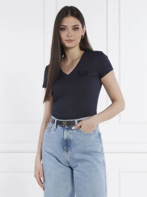 Armani Exchange T-shirt | Regular Fit granatowy
