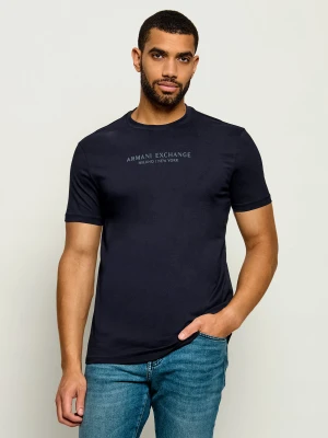 Armani Exchange T-shirt | Regular Fit granatowy