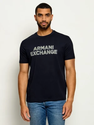 Armani Exchange T-shirt | Regular Fit granatowy