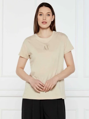 Armani Exchange T-shirt | Relaxed fit beżowy