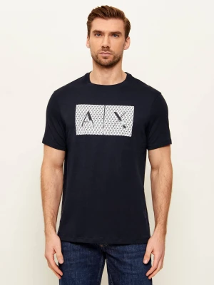 Armani Exchange T-shirt | Slim Fit granatowy