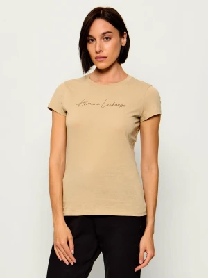 Armani Exchange T-shirt | Slim Fit beżowy