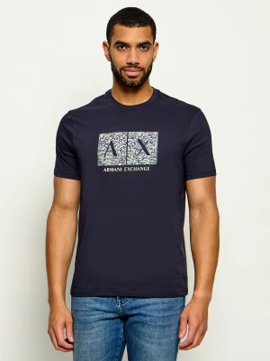 Armani Exchange T-shirt | Slim Fit granatowy