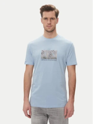 Armani Exchange T-Shirt XM000555 AF10358 U9360 Błękitny Regular Fit Niebieski jasny