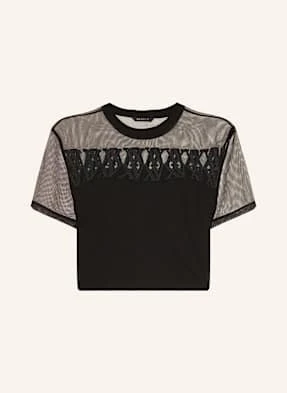 Armani Exchange T-Shirt Z Mieszanki Materiałów schwarz