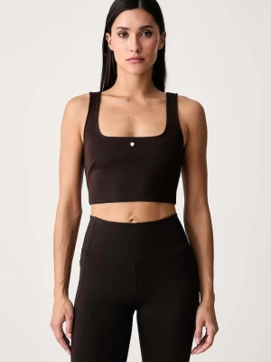Armani Exchange top damski brązowy