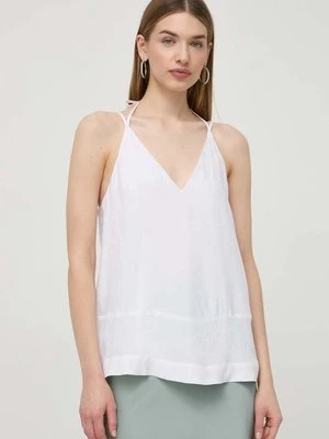 Armani Exchange top kolor biały gładka 3DYH45 YN9RZ