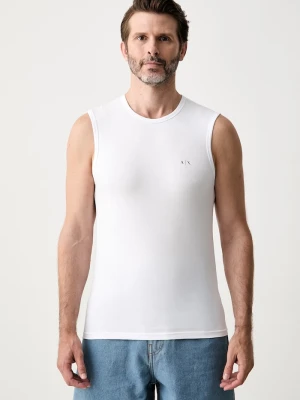 Armani Exchange top męski bawełniany z elastanem 2-pack biały