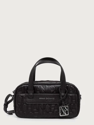 Armani Exchange torebka bagietka damska z imitacji skóry brązowy