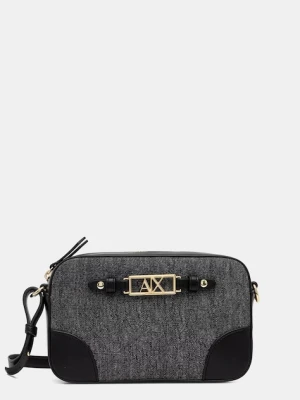 Armani Exchange torebka crossbody damska z imitacji skóry czarny