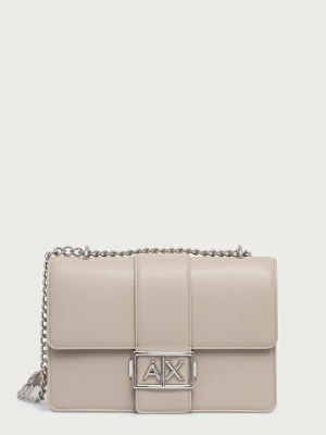 Armani Exchange torebka crossbody damska z imitacji skóry beżowy