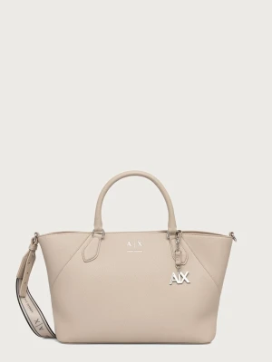 Armani Exchange torebka crossbody damska z imitacji skóry beżowy