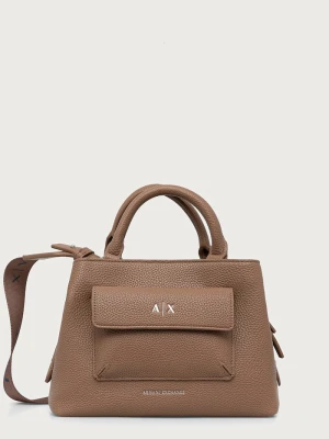 Armani Exchange torebka crossbody damska z imitacji skóry beżowy