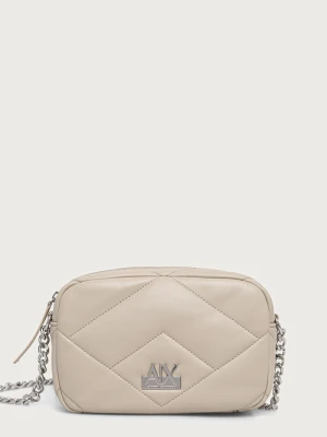 Armani Exchange torebka crossbody damska z imitacji skóry beżowy