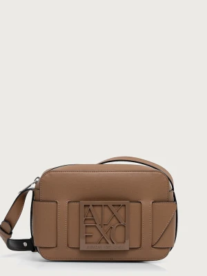 Armani Exchange torebka crossbody damska z imitacji skóry beżowy