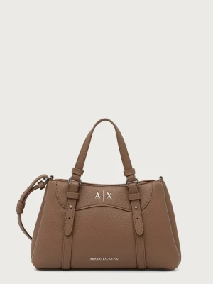 Armani Exchange torebka crossbody damska z imitacji skóry beżowy