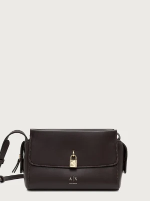 Armani Exchange torebka crossbody damska z imitacji skóry brązowy