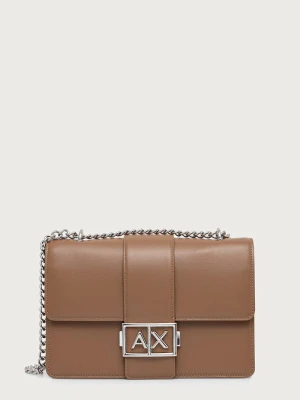 Armani Exchange torebka crossbody damska z imitacji skóry brązowy