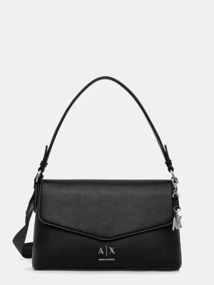 Armani Exchange torebka crossbody damska z imitacji skóry czarny