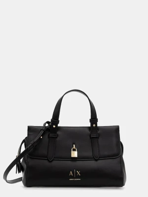Armani Exchange torebka crossbody damska z imitacji skóry czarny