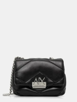 Armani Exchange torebka crossbody damska z imitacji skóry czarny